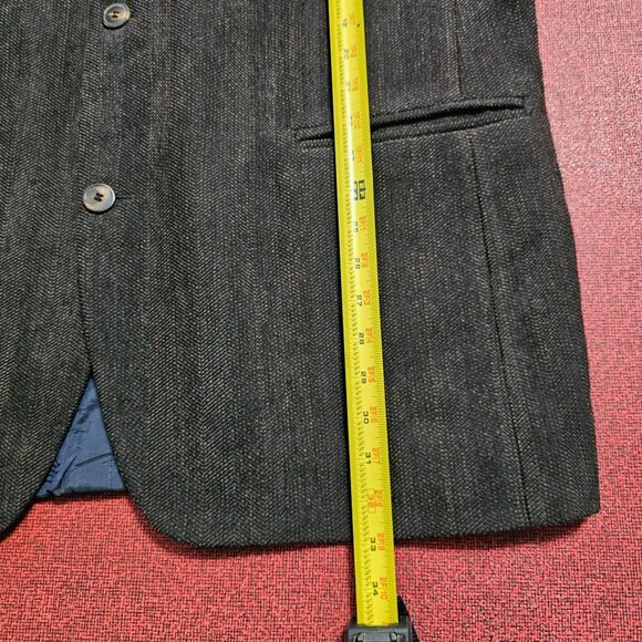 Hugo Boss Neiman Marcus Wool Blazer 46R Brown Ventless Office Quiet Luxury USA - Picture 13 of 15